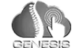 Genesis logo featuring a gear and a chain link motif